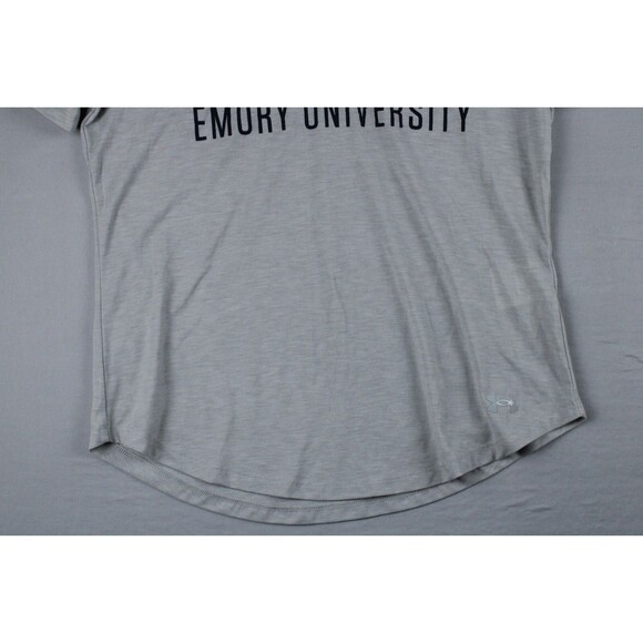 Emory University Under Armour Womens Light Gray Shirt Size S School Spirit Comfy - Picture 6 of 10
